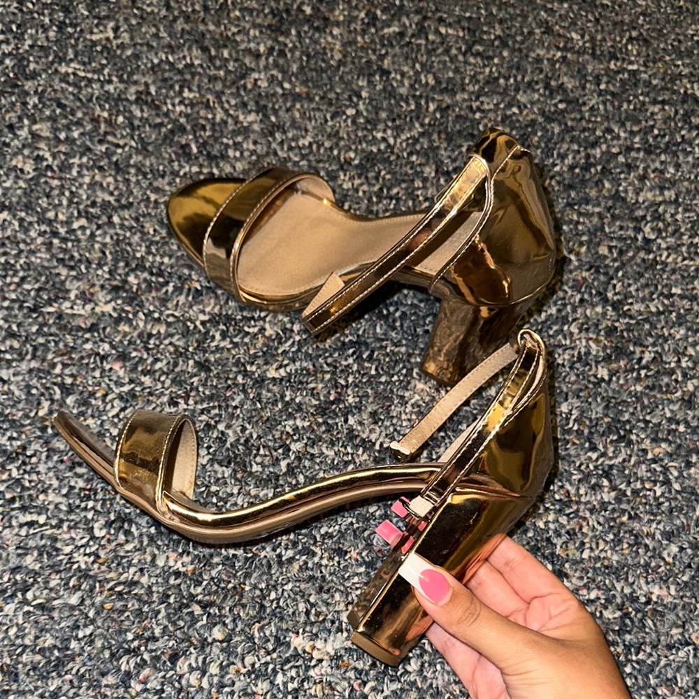 Charlotte Russe Metallic Gold Heels